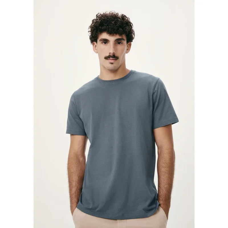Camiseta Básica Masculina Manga Curta Pima - Azul XG