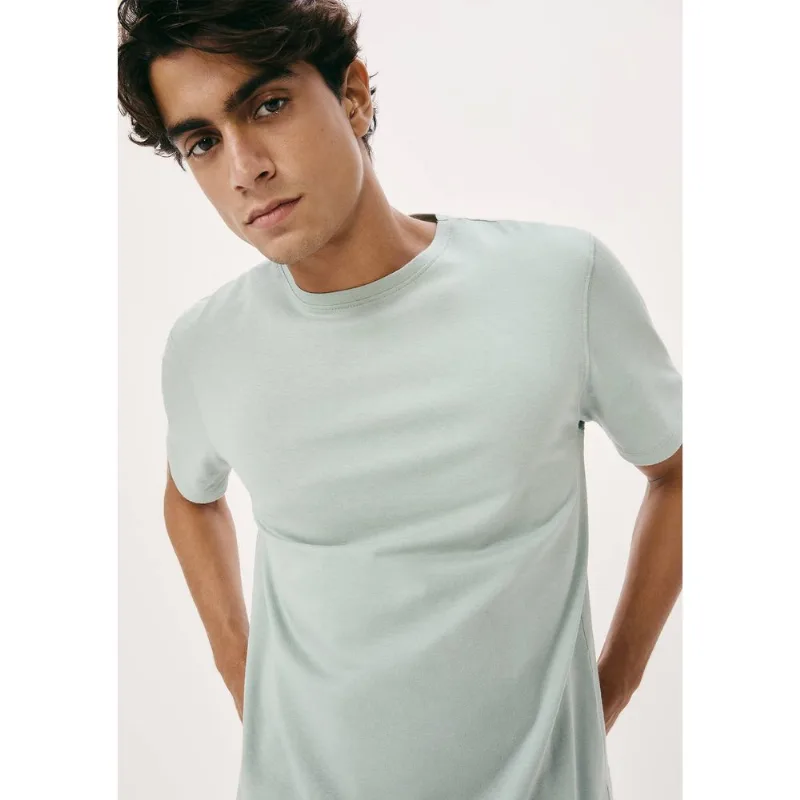 Camiseta Básica Masculina Manga Curta Pima - Verde XG