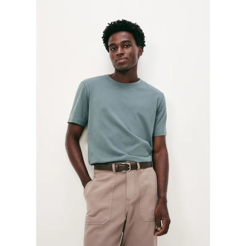 Camiseta Básica Masculina Manga Curta Pima - Verde G