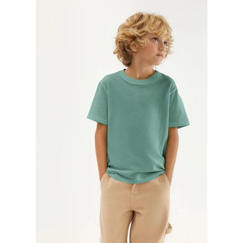 Camiseta Básica Infantil Menino Manga Curta Slim - Verde 008