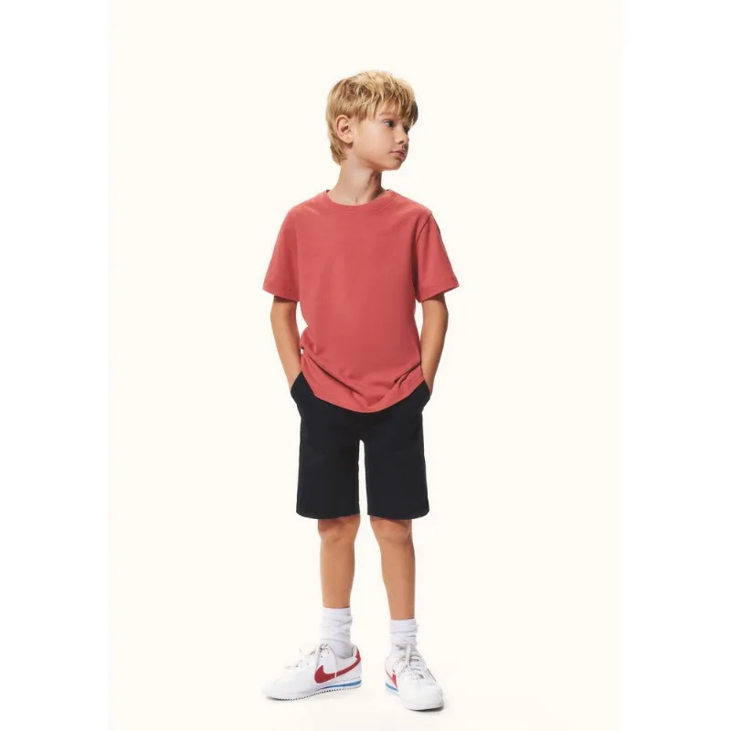 Camiseta Básica Infantil Menino Manga Curta Slim - Vermelho 006
