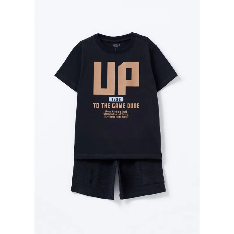 Conjunto Infantil Menino Oversized Estampado - Azul 014