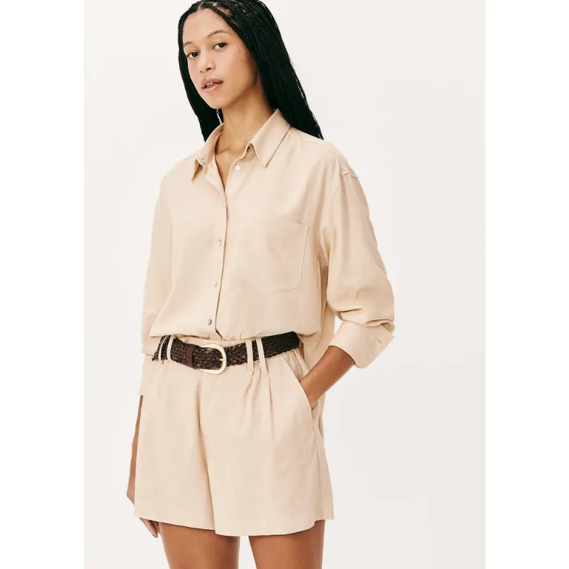 Camisa Feminina Manga Longa Oversized - Rosa G