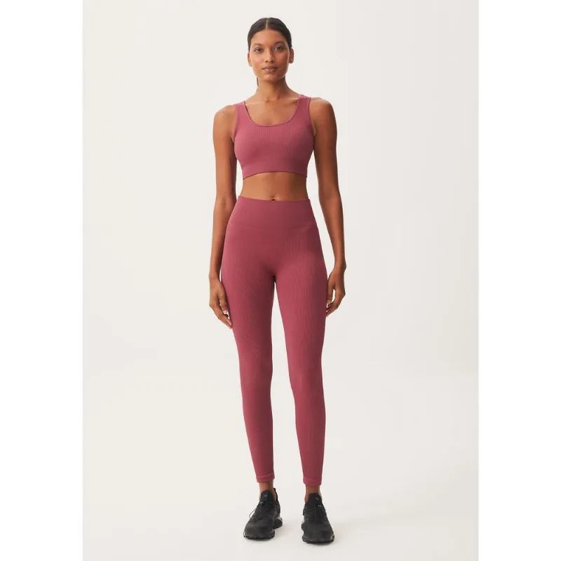 Calça Legging Feminina Canelada Sem Costura - Vinho XG