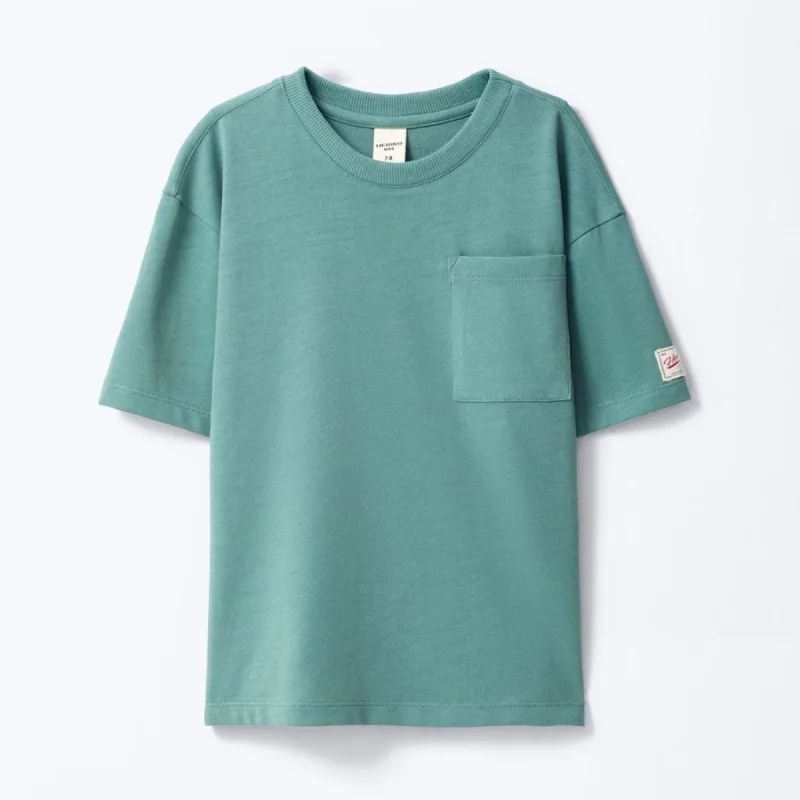 Camiseta Infantil Menino Oversized com Bolso Verde - Hering - hering
