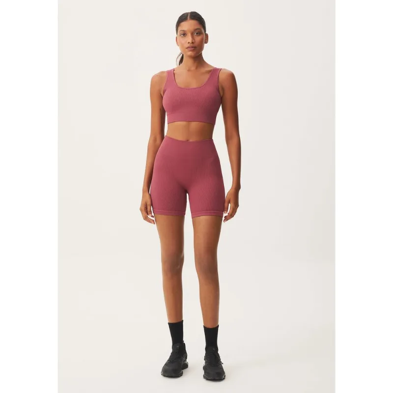 Bermuda Esportiva Feminina Biker Sem Costura - Vinho M