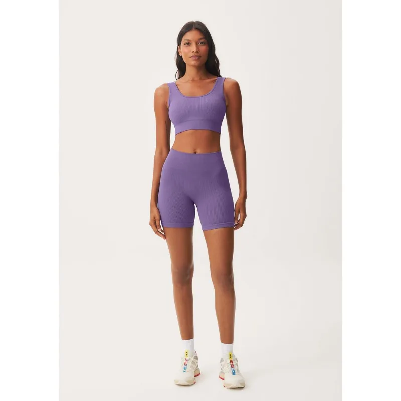 Bermuda Esportiva Feminina Biker Sem Costura - Roxo M