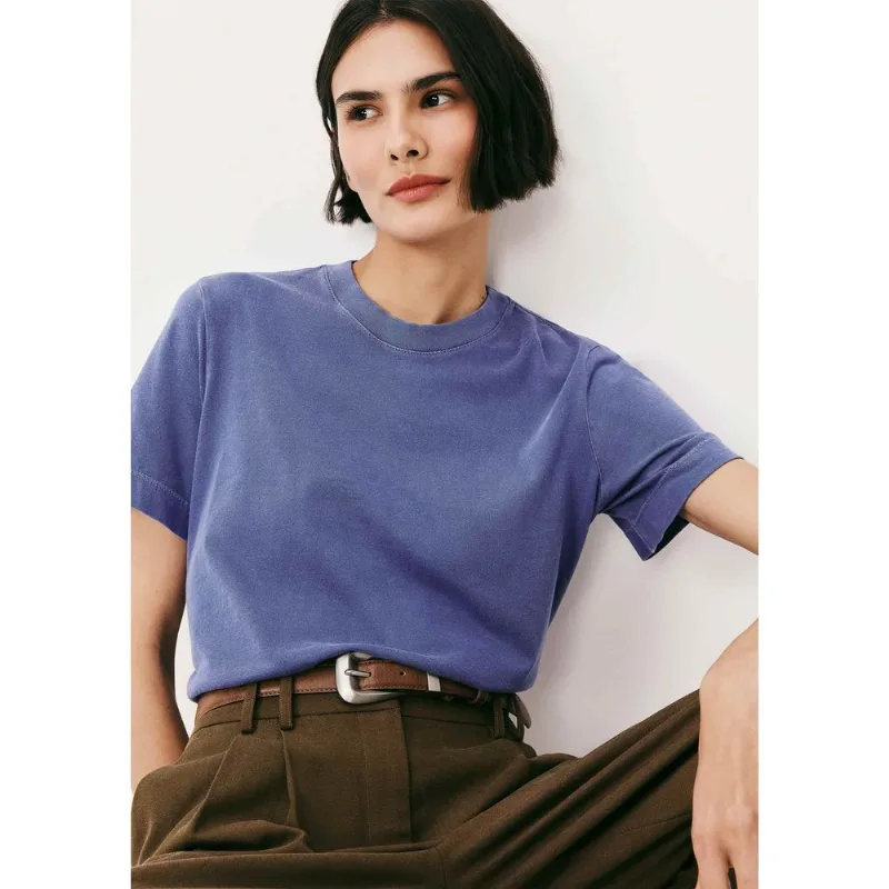 Camiseta Básica Feminina Estonada Soft - Azul M