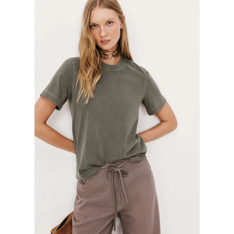 Camiseta Básica Feminina Estonada Soft - Marrom G
