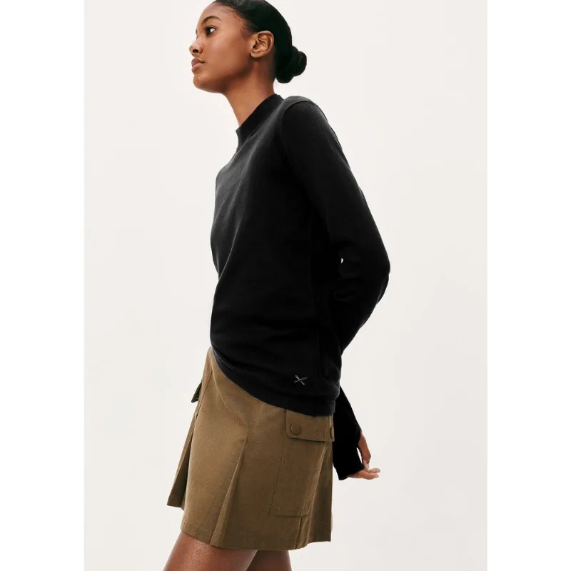 Blusa Feminina Gola Alta Em Tricô - Preto G