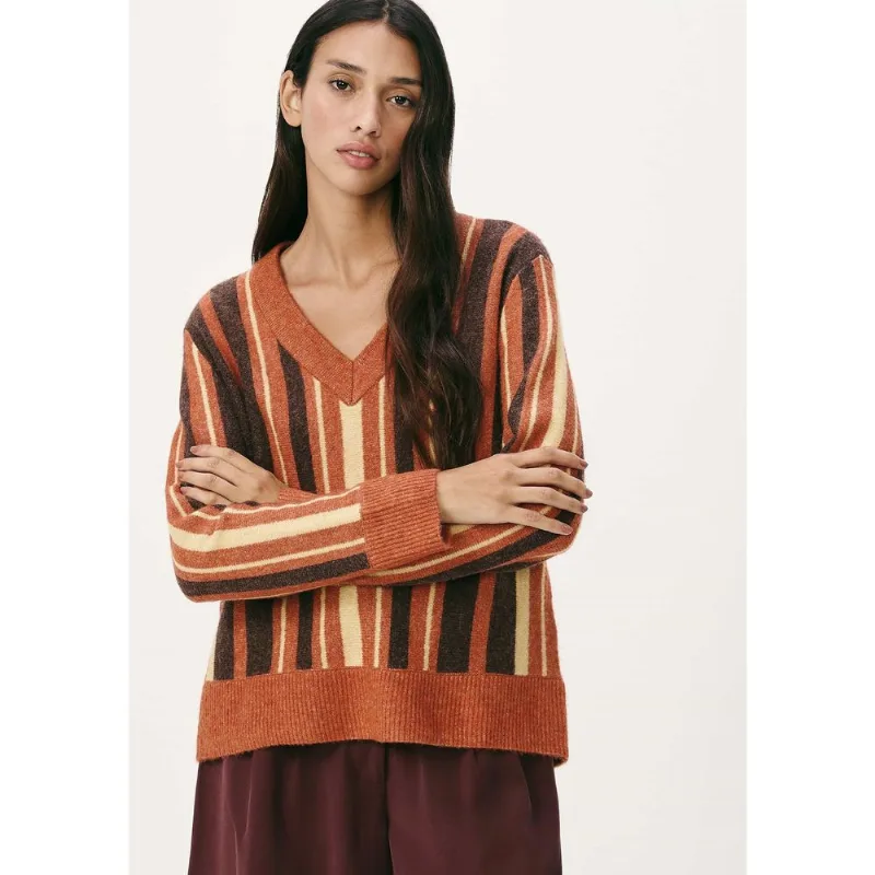 Blusão Feminino Oversized Em Tricô - Marrom G