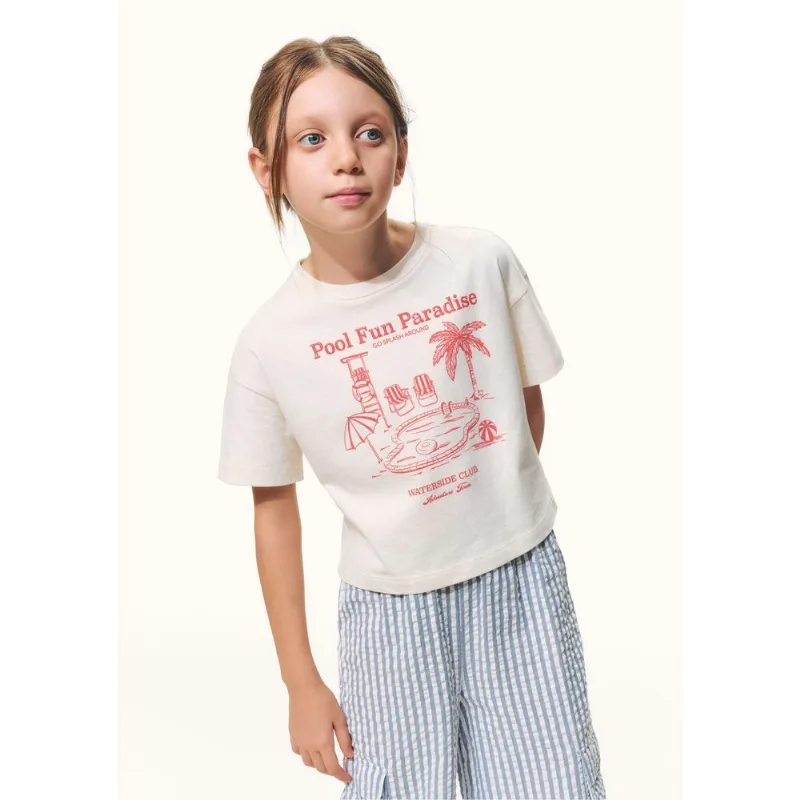 Blusa Infantil Menina Super Cotton Oversized - Off white 008