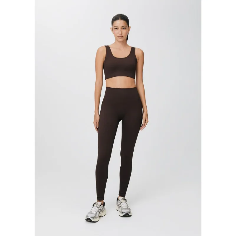 Calça Legging Esportiva Feminina Sem Costura - Marrom G