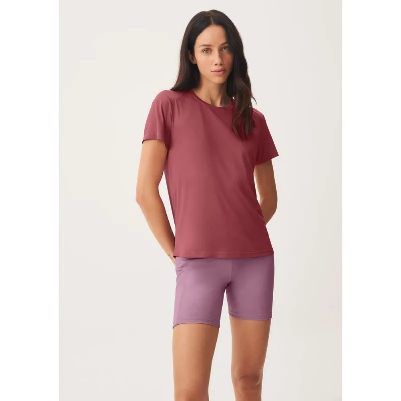 Camiseta Esportiva Básica Feminina Proteção Uv - Vinho P