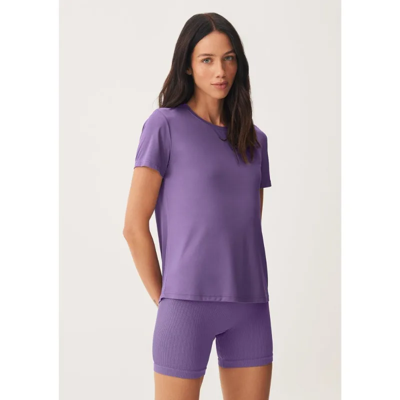 Camiseta Esportiva Básica Feminina Proteção UV - Roxo M