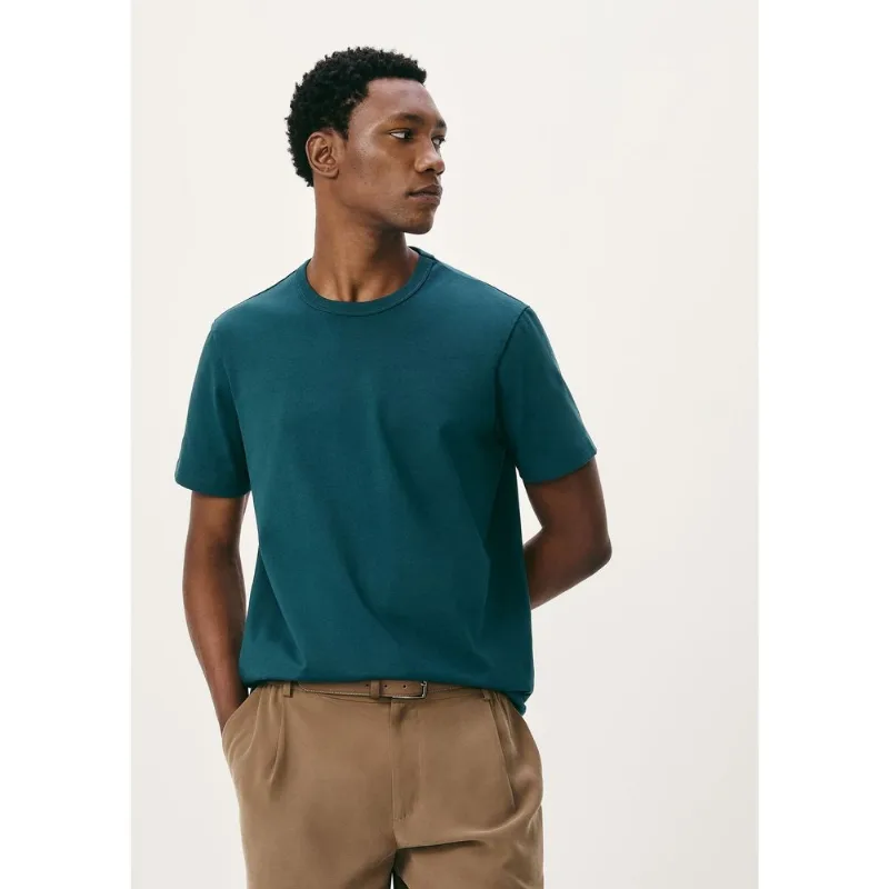 Camiseta Básica Masculina Areia Em Algodão Peruano - Verde XXG