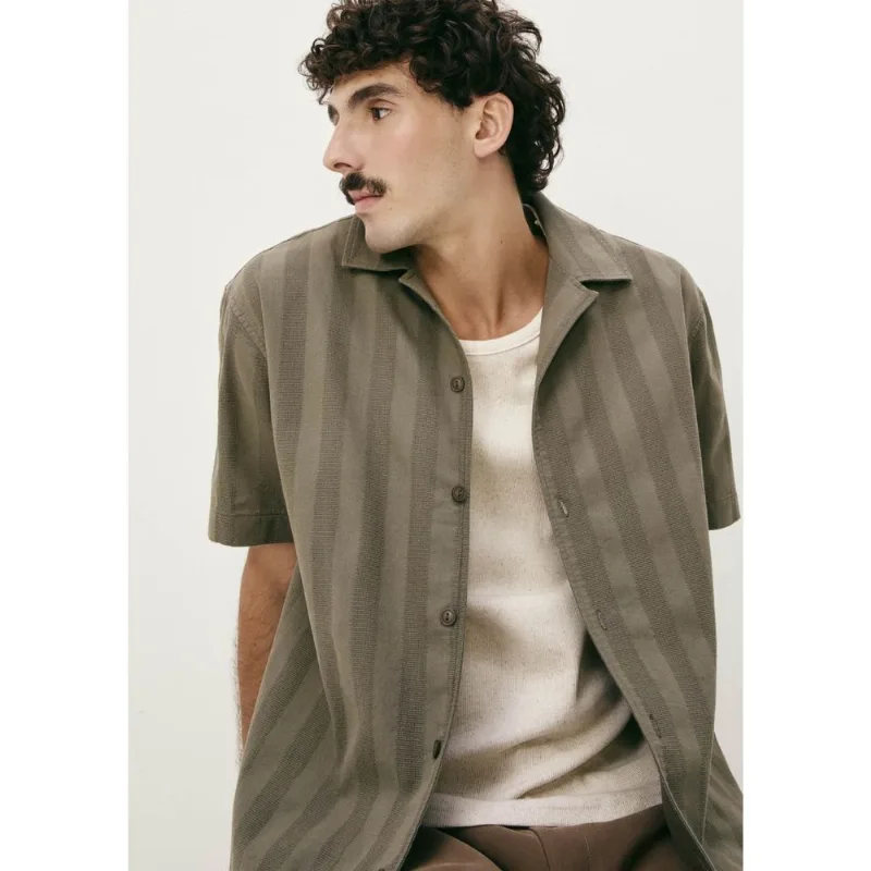 Camisa Masculina Relaxed Em Algodão - Verde XXG