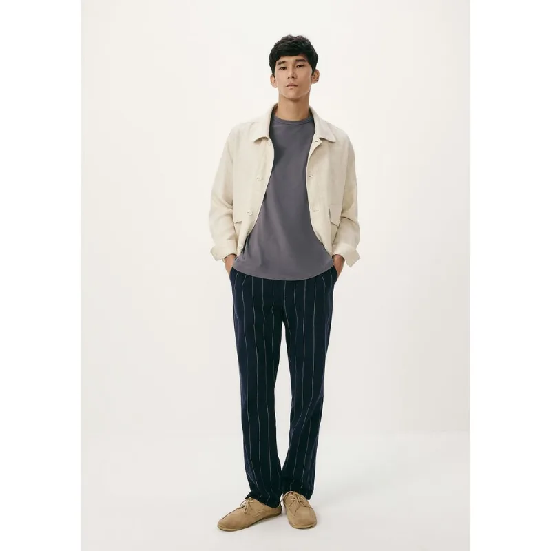 Calça Masculina Fio Tinto Listrada - Azul 042
