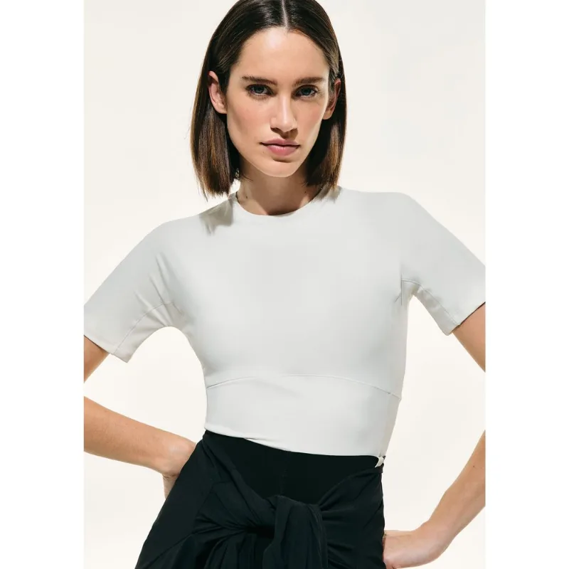 Camiseta Cropped Hering Sports + FRNC - Off white G