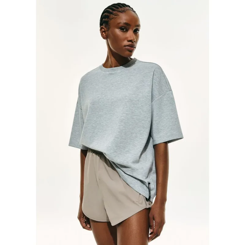 Camiseta Feminina Oversized Hering Sports + FRNC - Cinza XG