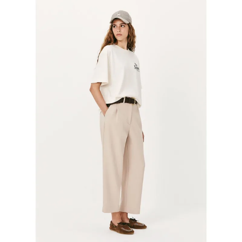 Calça Feminina Cropped Em Alfaiataria - Off white 038