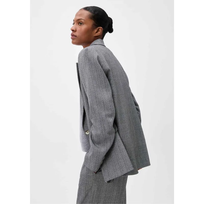 Blazer Feminino Mesclado - Cinza M