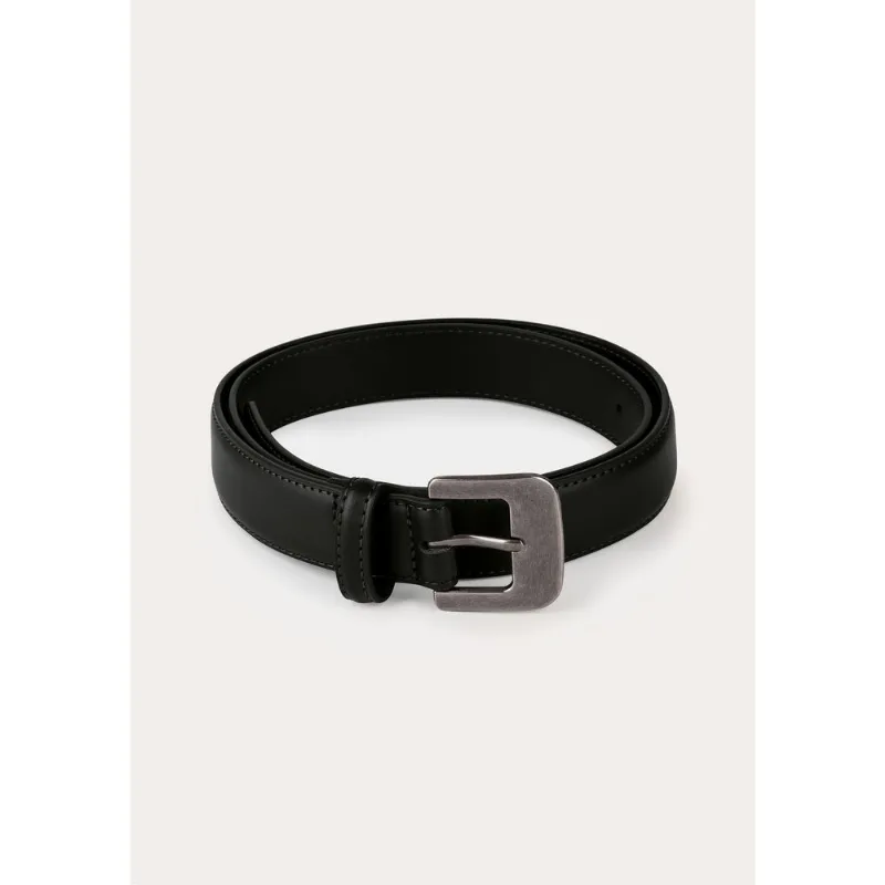 Cinto Feminino De Couro Fivela Quadrada - Preto M