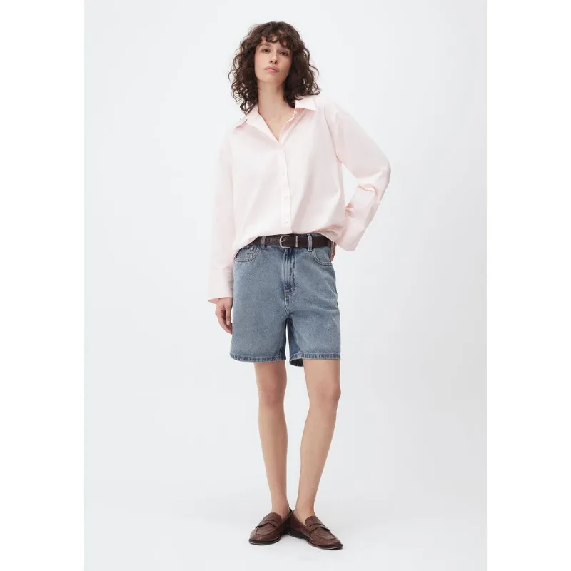Camisa Feminina Manga Longa Em Popeline - Rosa XP