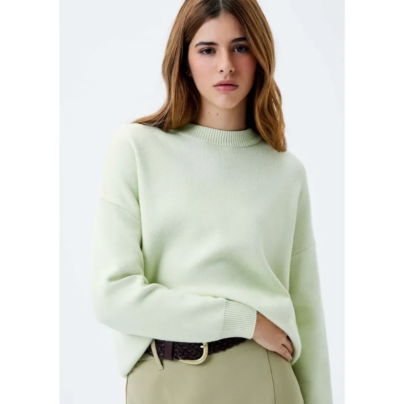Suéter Feminino Em Tricô - Verde G