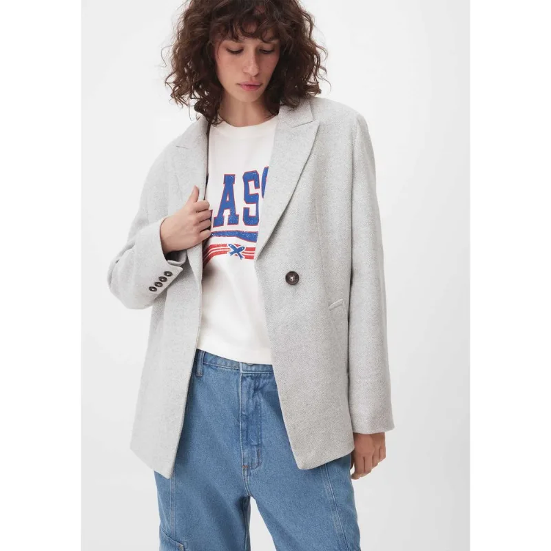 Casaco Sobretudo Feminino De Lã - Azul XG