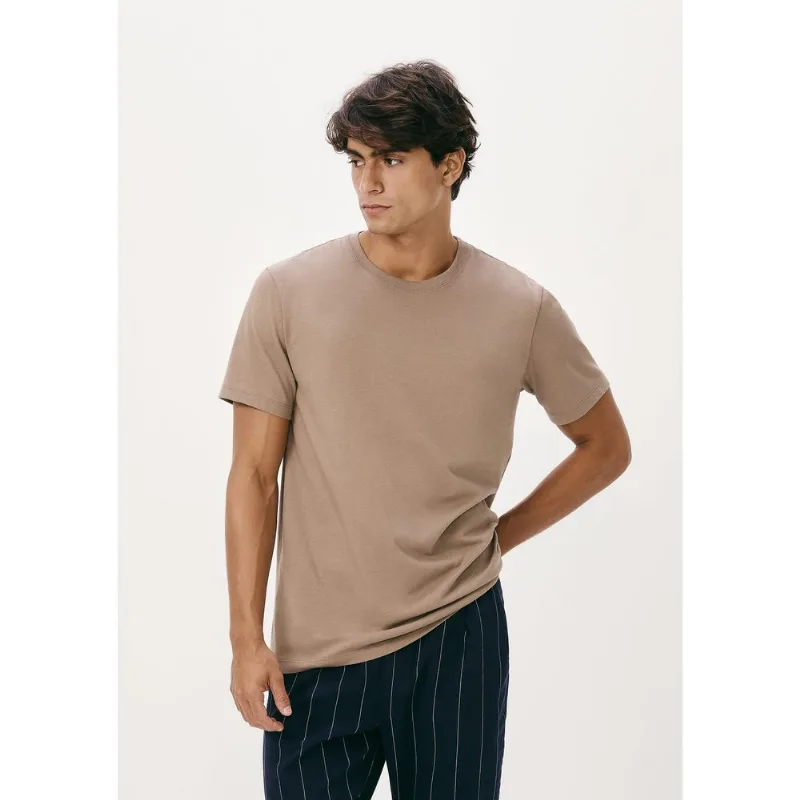 Camiseta Básica Unissex Manga Curta World - Marrom EXG
