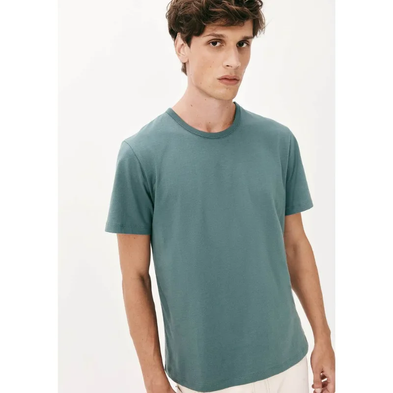 Camiseta Básica Masculina Manga Curta Slim - Verde G
