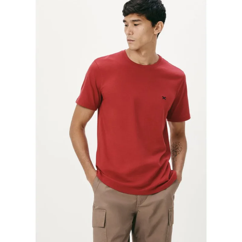 Camiseta Básica Masculina World Com Bordado - Vermelho XXG