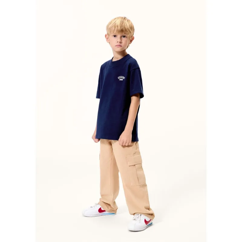 Calça Infantil Menino Cargo Em Sarja - Bege 008