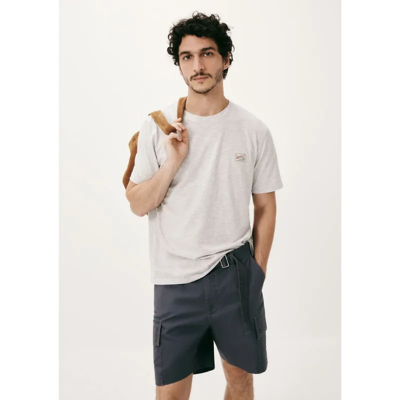 Camiseta Masculina Manga Curta Com Estampa - Cinza G