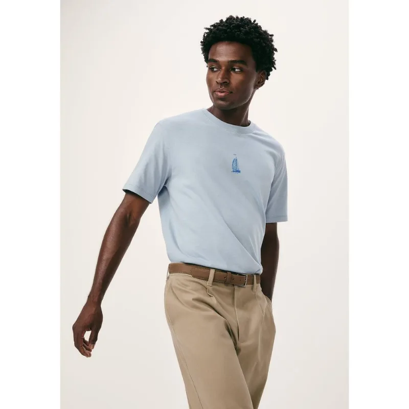 Camiseta Masculina Manga Curta Com Estampa - Azul XXG