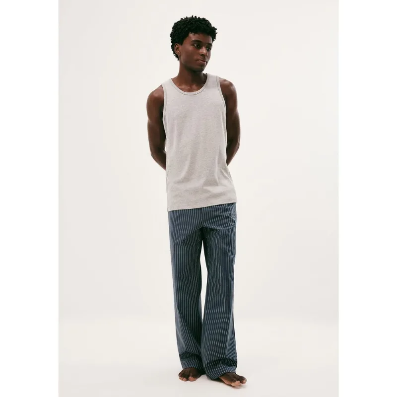 Calça Masculina Em Tricoline Fio Tinto - Azul XXG
