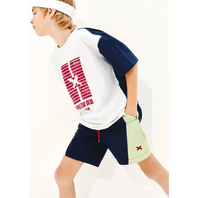 Bermuda Infantil Menino Regular Em Nylon - Azul 014