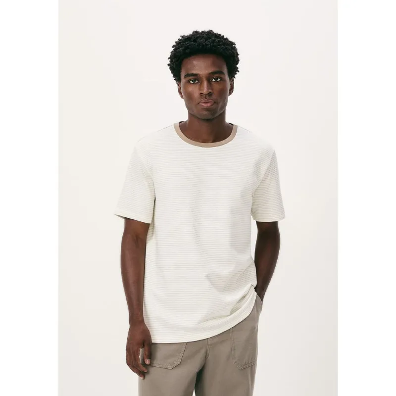 Camiseta Masculina Manga Curta Fio Tinto Listrada - Bege G