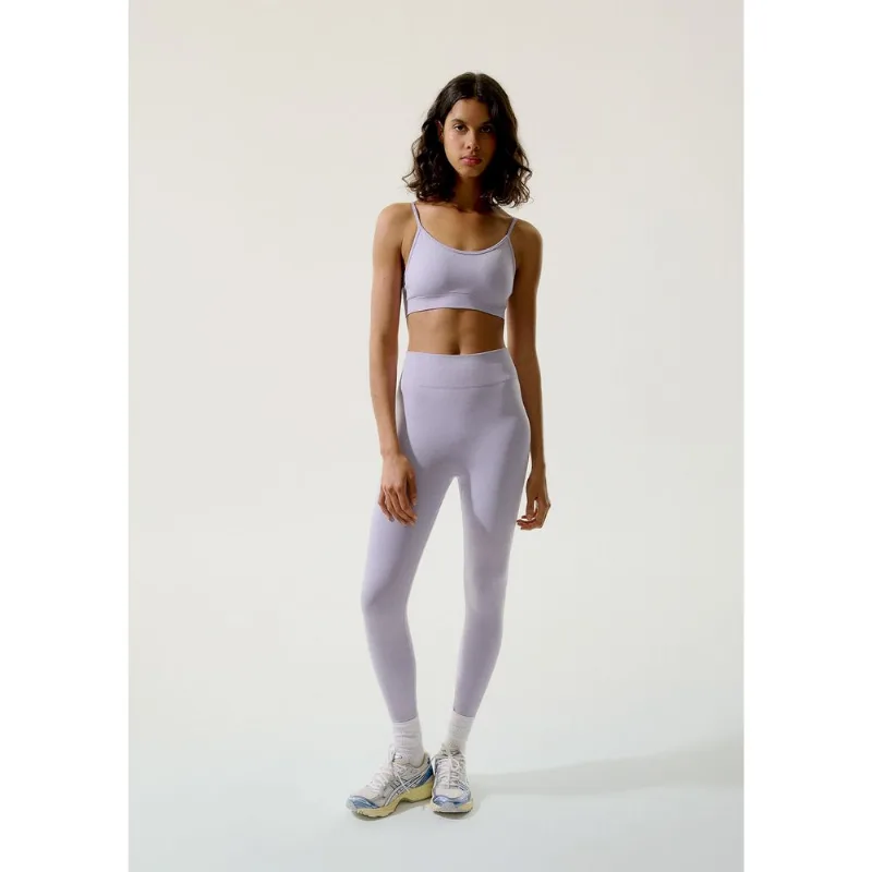 Calça Legging Feminina Rajada Sem Costura - Lilás P