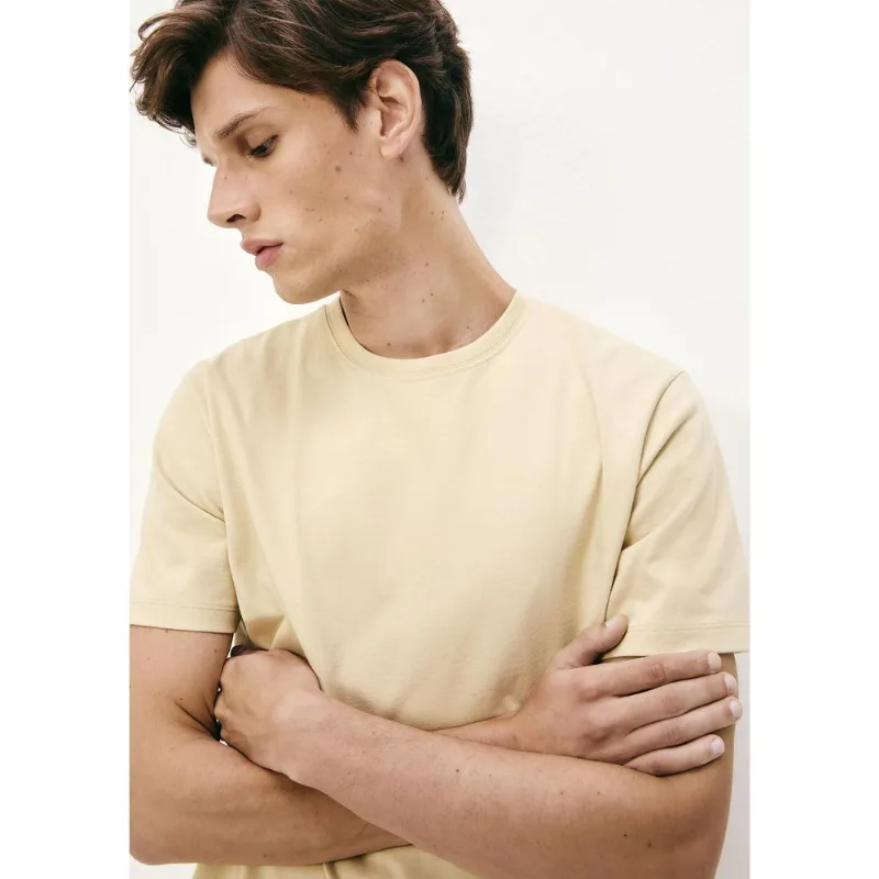 Camiseta Básica Masculina Comfort Super Cotton - Bege M