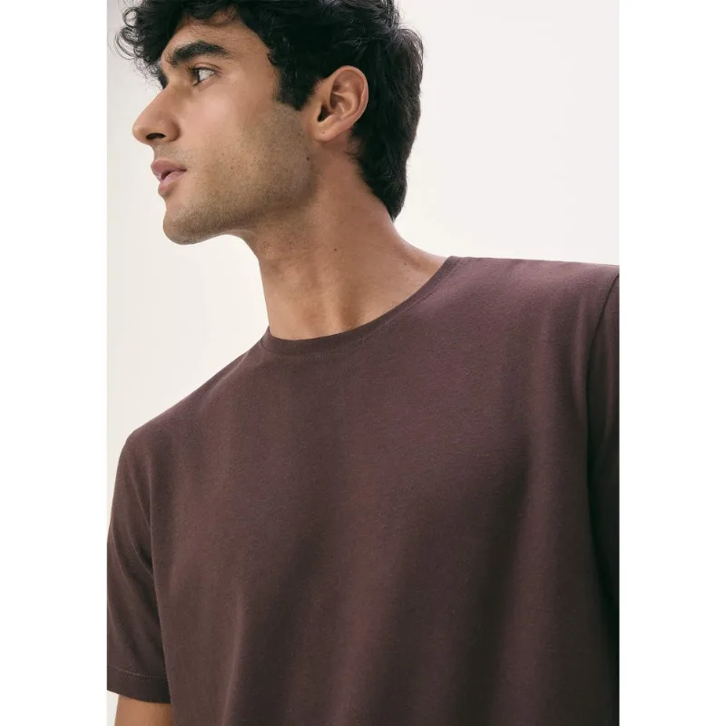 Camiseta Básica Masculina Comfort Super Cotton - Marrom XXG