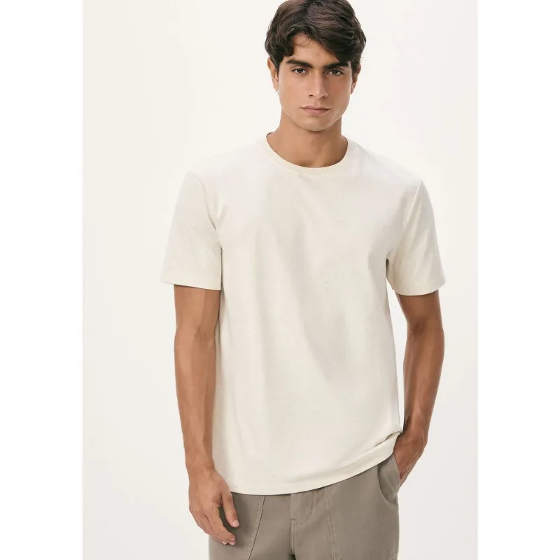 Camiseta Básica Masculina Comfort Super Cotton - Off white XXG