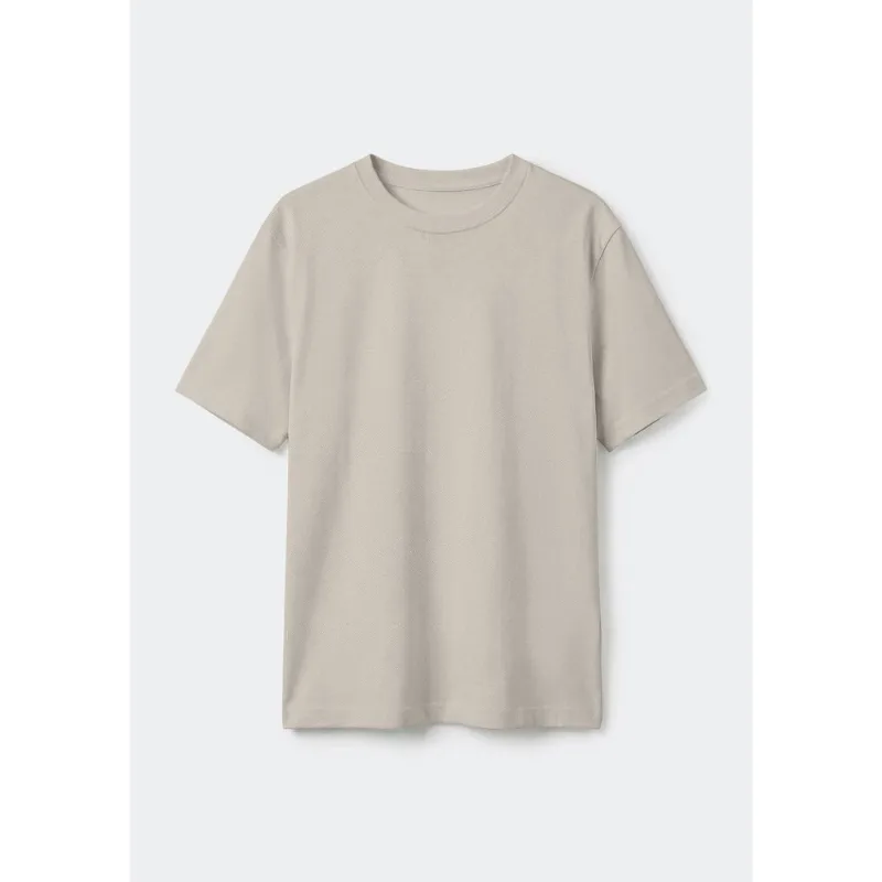 Camiseta Masculina Em Malha Piquet Pima - Bege XG