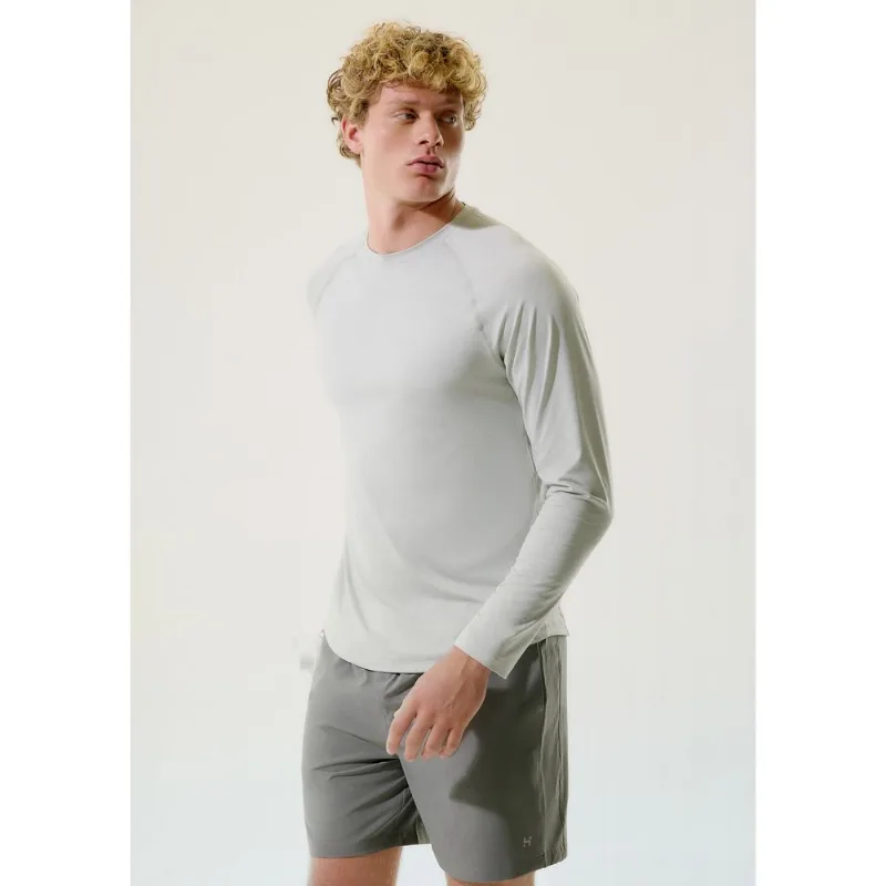 Camiseta Esportiva Masculina Manga Longa Raglan - Cinza XG