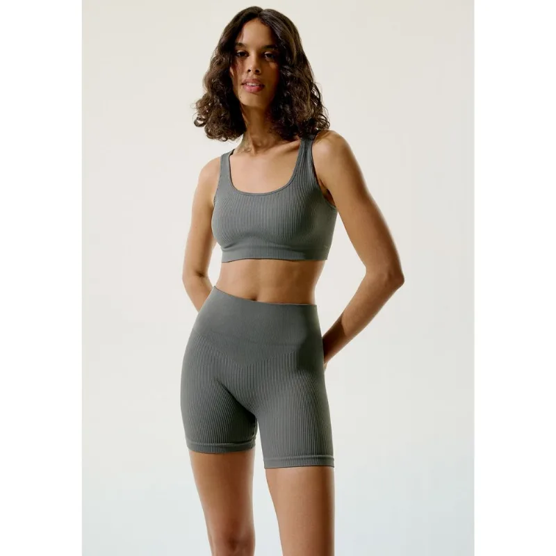Bermuda Esportiva Feminina Biker Sem Costura - Cinza G