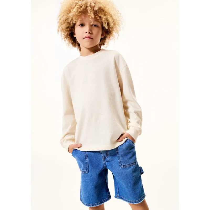 Bermuda Jeans Infantil Menino - Azul 012