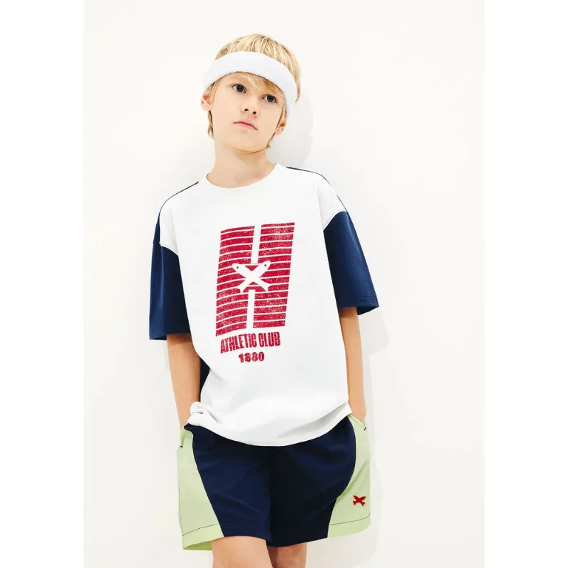 Camiseta Infantil Menino Oversized Estampada - Off white 008