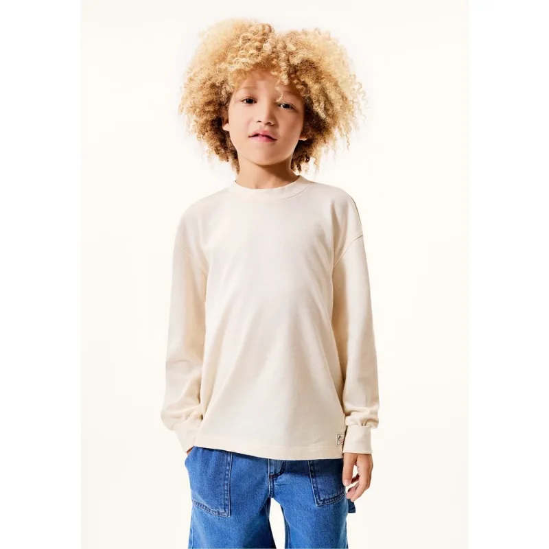 Camiseta Infantil Menino Comfort Malha Binada - Off white 010