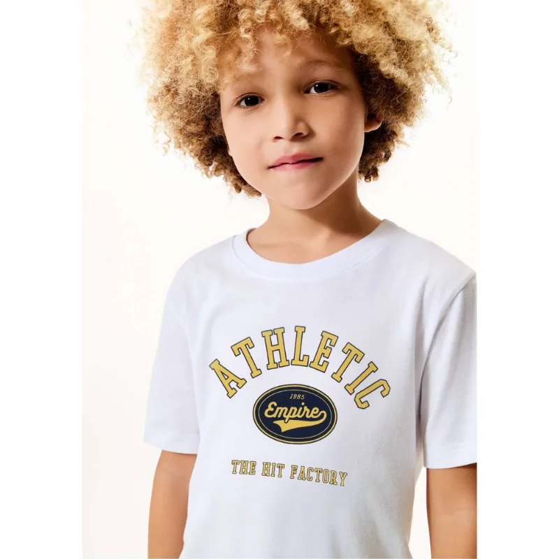 Camiseta Infantil Menino Manga Curta Com Estampa - Branco 004